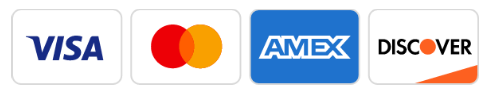 Accepted cards: Visa, Mastercard, American Express, Discover